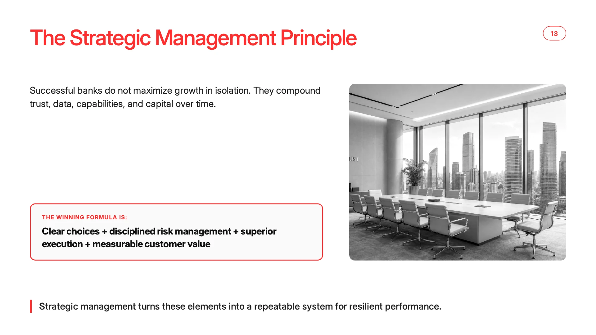 Executive slide sample with premium typography